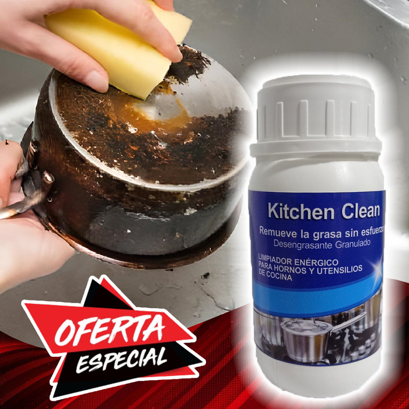 Kitchen Clean-Desengrasante en Polvo Concentrado para Cocina (500 gramos)